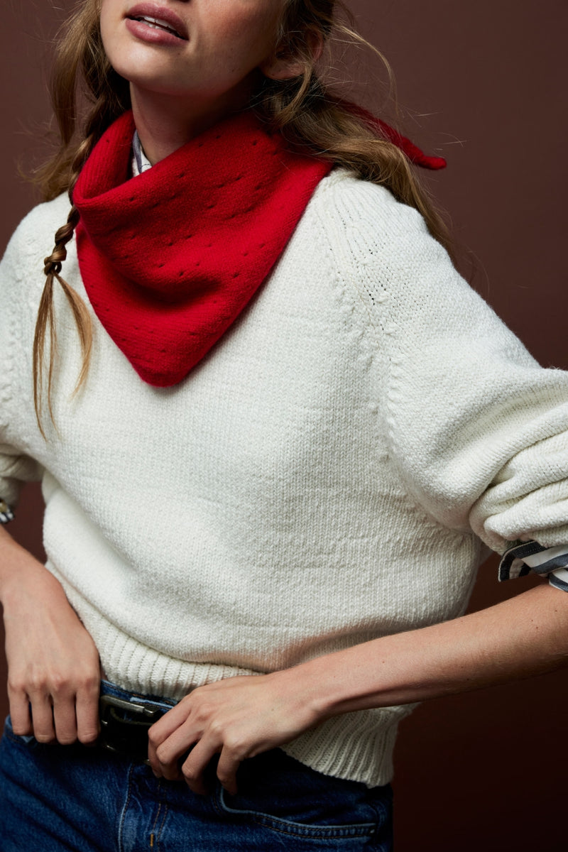Free People Essential Triangle Scarf - Red