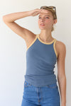Tanner Ringer Tank - Muted Blue