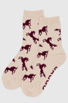 Baggu Crew Sock - Horses
