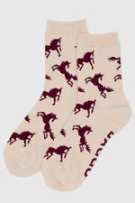 Baggu Crew Sock - Horses