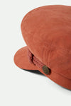 Brixton Fiddler Cap - Terracotta Brushed Satin