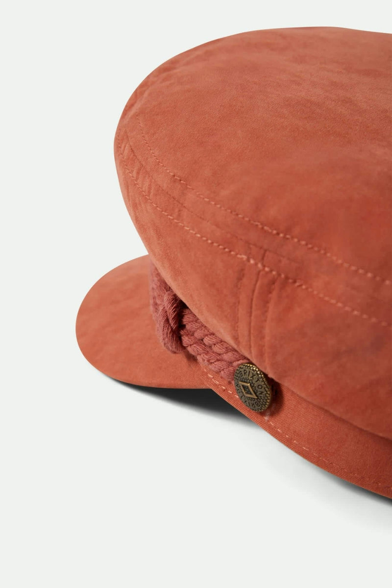 Brixton Fiddler Cap - Terracotta Brushed Satin