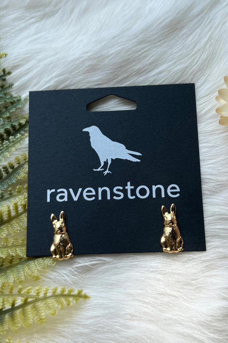 The Golden Rabbit Stud Earrings