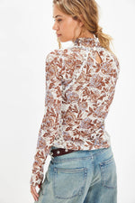 Free People Lyric Long Sleeve - Ivory Combo