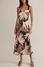 Hana Palmera Maxi Dress Lava Rock