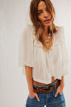 Free People Luna Top Optic White