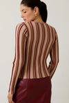 Vicki Vertical Striped Knit Top - Multi Stripe