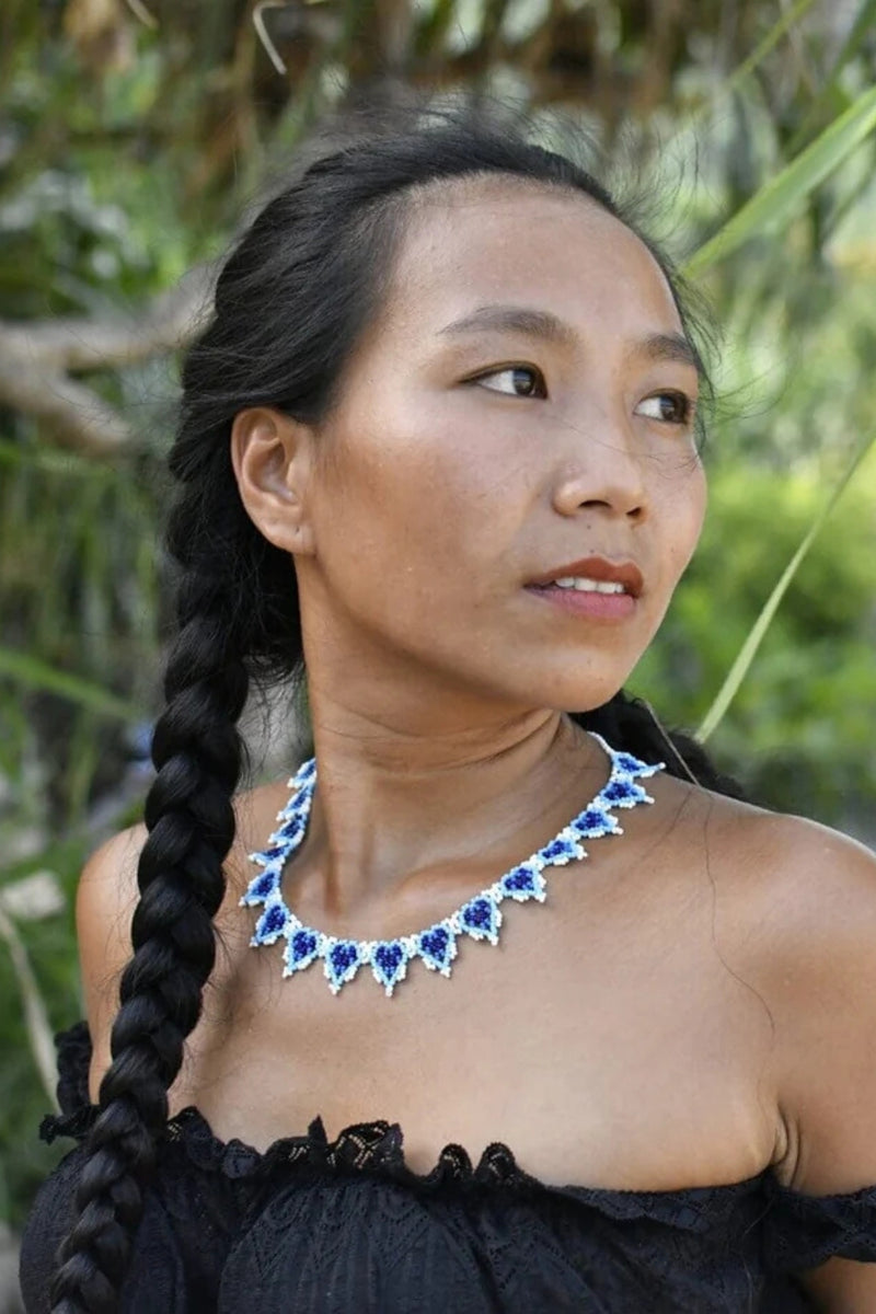 Blueberries Beaded Necklace