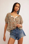 Free People Astra Peasant Top - Daisy Combo