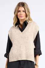 Individuality Side Tie Sweater Vest Oatmeal