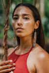 Burnt Sienna Beaded Earrings