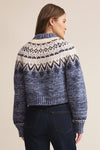 Z Supply North Sea Fairisle Cardigan - Blue Velvet Heather