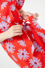 Compañia Fantastica Spring Floral Midi Dress - Red