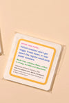 Vellum Coasters - Cross Stitch Flower in Blue/Green - Set of 4