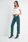 Just Black Denim Straight Leg Corduroy - Emerald