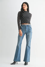 Just Black Denim Utility Slim Bootcut - Medium Denim