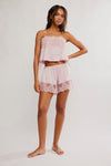 Free People Sweet Love Boxer Pink Ribbons