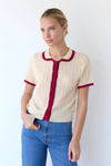 Phoebe Pointelle Cardigan - Natural