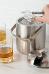 Stainless Steel Ice Bucket w/ Tongs