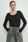 Maddie Top w/ Lace Detail - Black