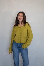 Piper Button Up Cardigan Dijon Yellow