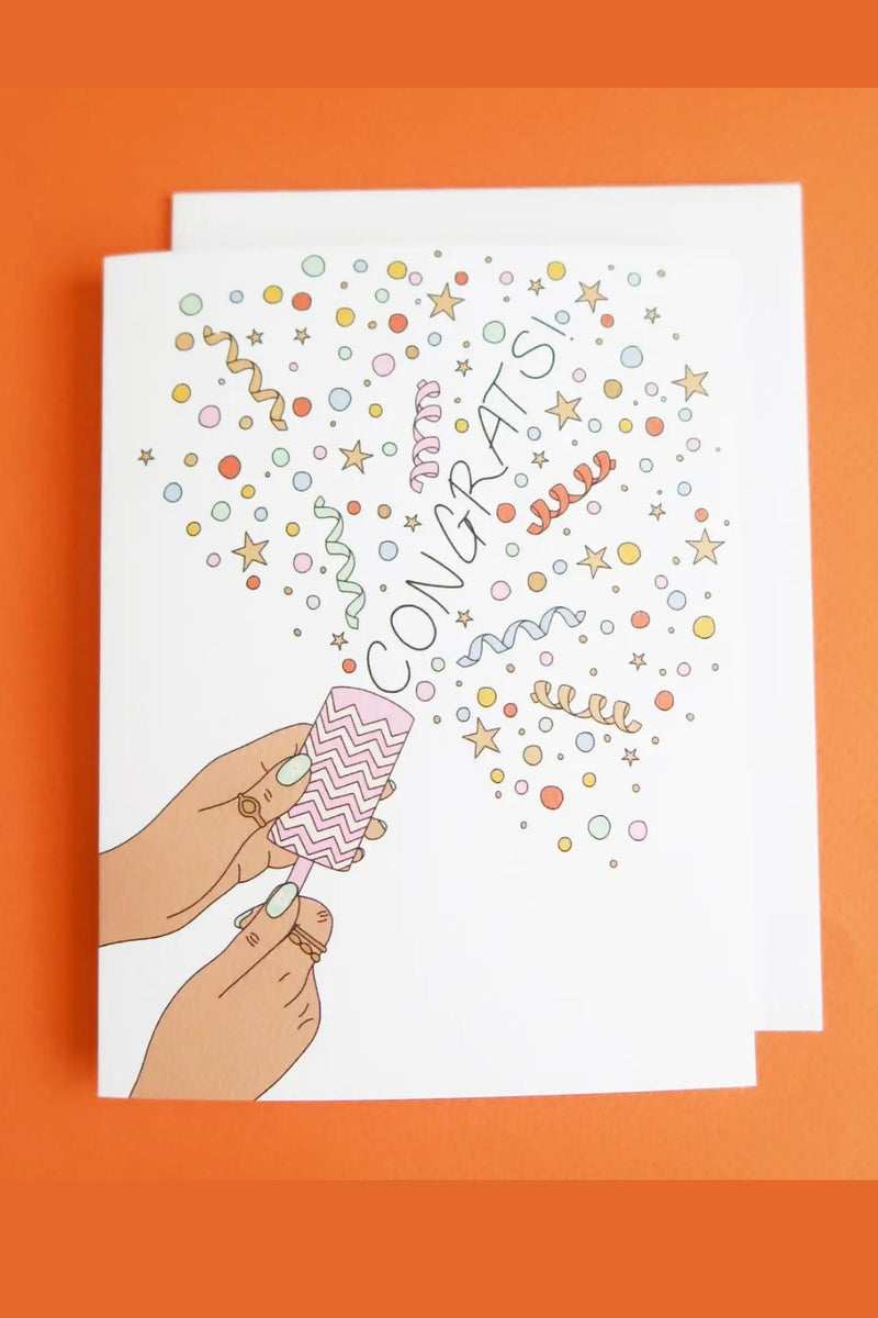 Illustrating Amy Greeting Cards Congrats Confetti