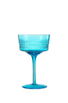 Art Deco Colored Crystal Coupe Glass