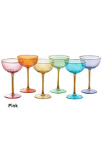 Colored Coupe Art Deco Glass