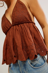 Free people Sunny Daze Cami Chocolate