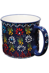 Hand-Painted Turkish Mug Evani Azure