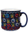 Hand-Painted Turkish Mug Evani Azure