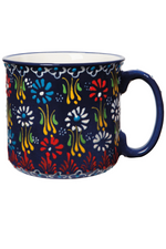 Hand-Painted Turkish Mug Evani Azure