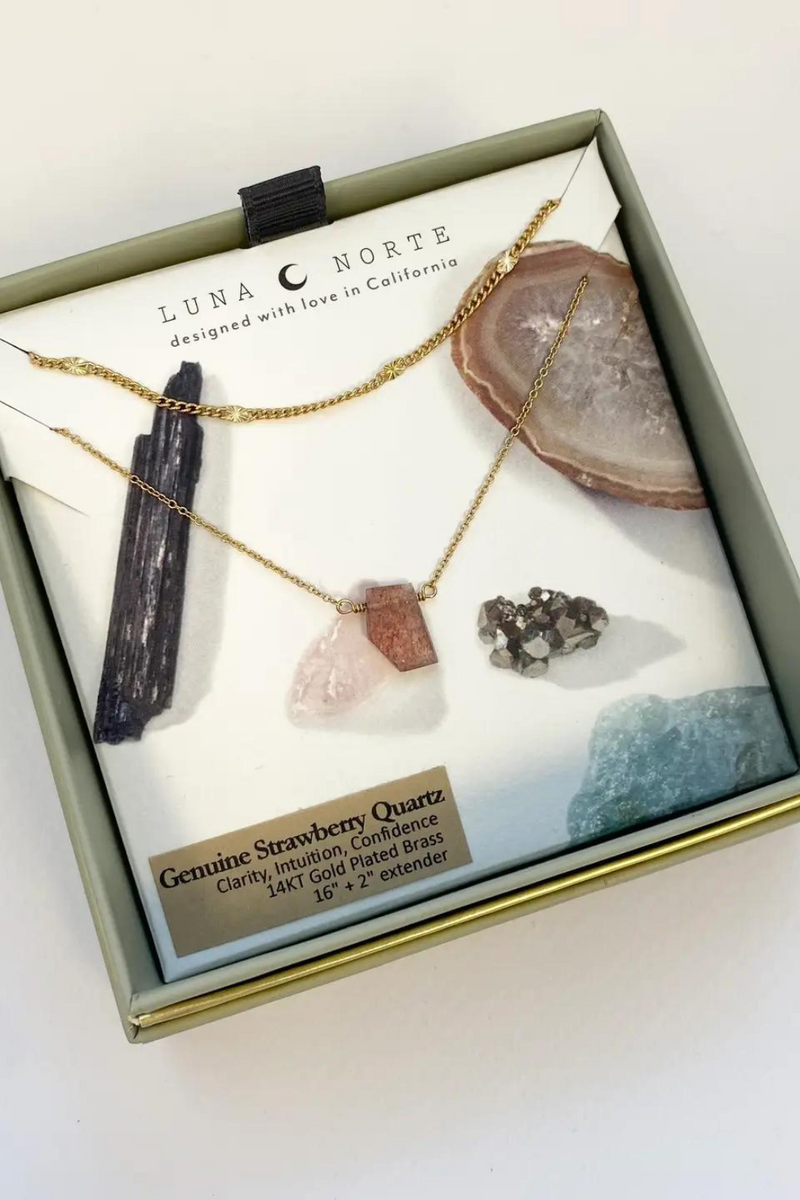 Aura Slice Gemstone Necklace