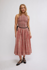 Nightingale Midi Dress Red Combo