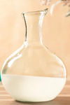 Handblown Glass Carafe - White Base