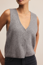 Z Supply Bryce Sweater Vest - Heather Grey