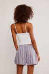 Free People Day to Day Flannel Boxer - Blue Combo
