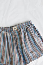 Free People Day to Day Flannel Boxer - Blue Combo