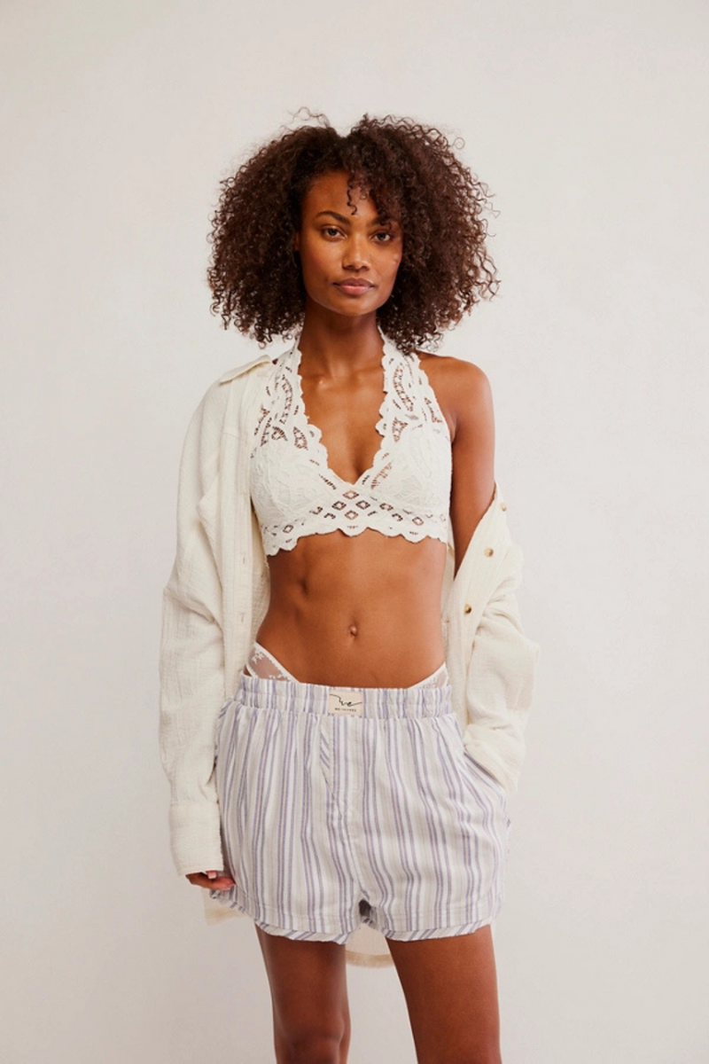 Free People Day to Day Flannel Boxer - Grey Combo
