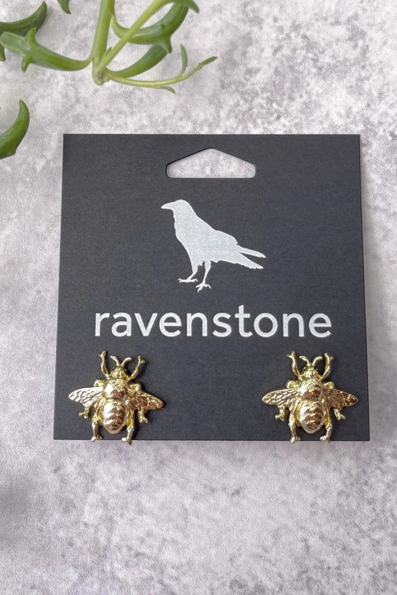 The Golden Bumblebee Stud Earrings