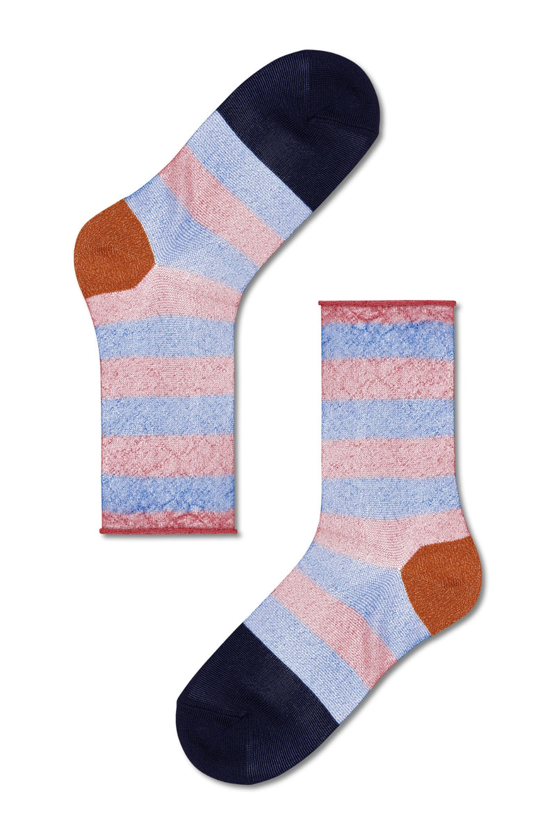 Happy Socks Franca Ankle Sock - Red/Blue