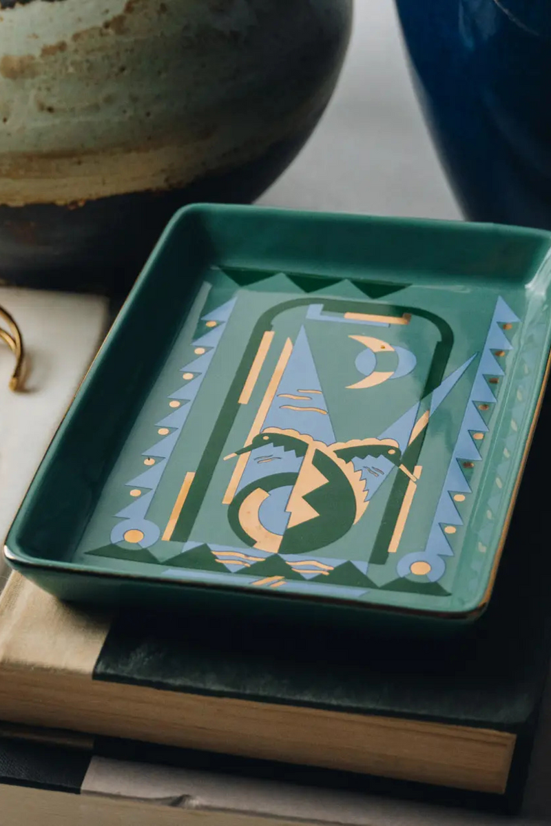 Ceramic Tray - Deco Seahorse