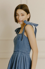 Bobbie Denim A-Line Dress - Blue