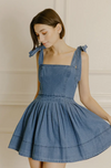 Bobbie Denim A-Line Dress - Blue