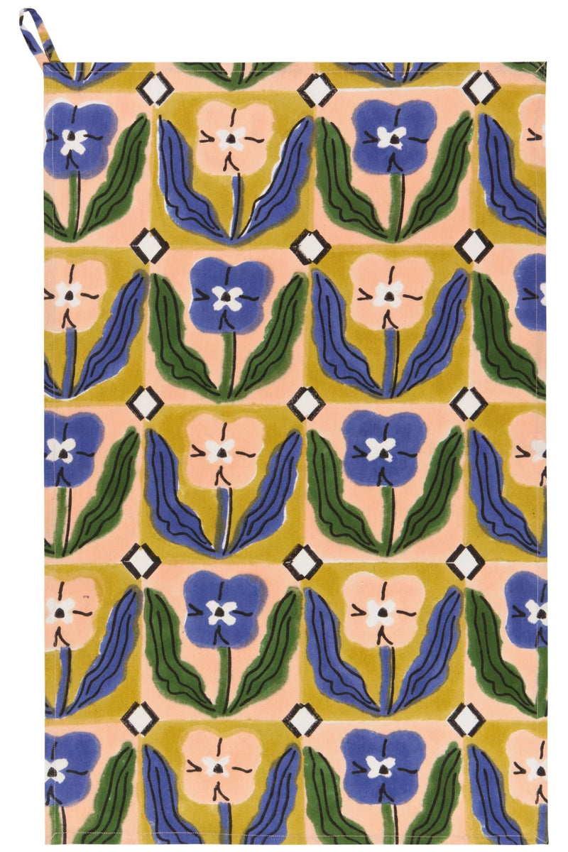 Block Print Dishtowel - Teppi