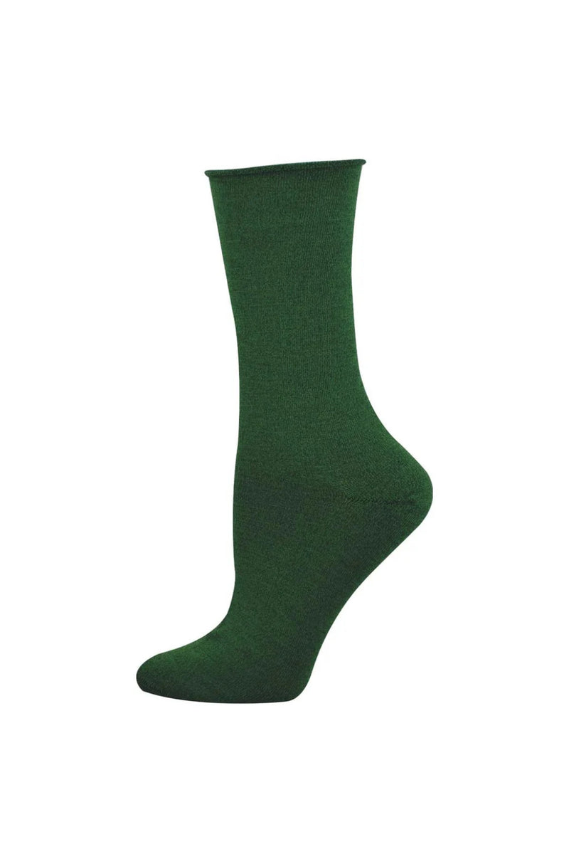 Socksmith Women's Bamboo Socks Solid - Green Heather