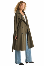 Z Supply Dorian Trench Coat - Grape Leaf