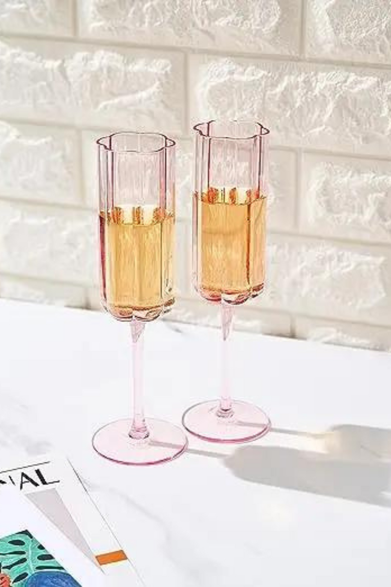 Flower Vintage Champagne Flute