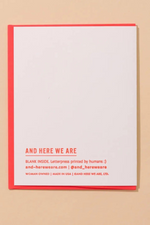 And Here We Are Cards - Sardines