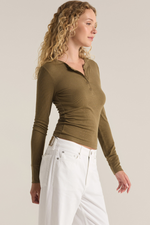 Scarlett Rib Henley Martini